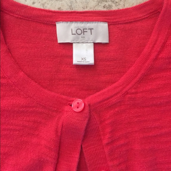 LOFT Outlet Orange Cardigan XS - Picture 2 of 4